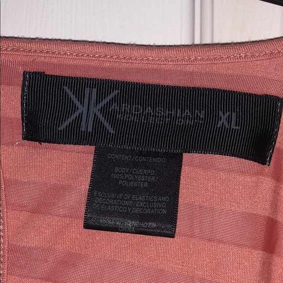 Coral striped top - Picture 4 of 5